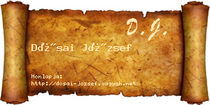 Dósai József névjegykártya