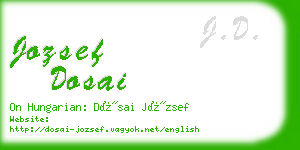 jozsef dosai business card